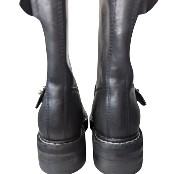 NEW...Rag And Bone Moto Black Boots... Size..EU 37.5...US 7.5